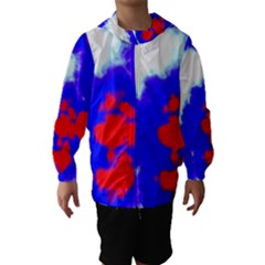 Red White And Blue Sky Hooded Wind Breaker (kids) by TRENDYcouture