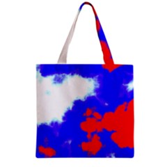 Red White And Blue Sky Grocery Tote Bag by TRENDYcouture