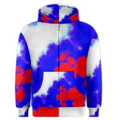 Red White And Blue Sky Men s Zipper Hoodie by TRENDYcouture