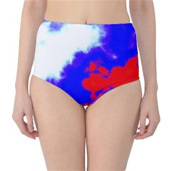 Red White And Blue Sky High-waist Bikini Bottoms by TRENDYcouture