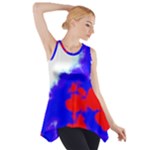 Red White And Blue Sky Side Drop Tank Tunic