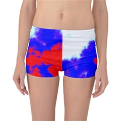 Red White And Blue Sky Reversible Boyleg Bikini Bottoms by TRENDYcouture