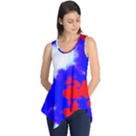 Red White And Blue Sky Sleeveless Tunic