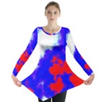 Red White And Blue Sky Long Sleeve Tunic 