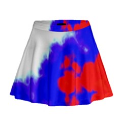 Red White And Blue Sky Mini Flare Skirt by TRENDYcouture