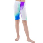 Pink White And Blue Sky Kid s Mid Length Swim Shorts