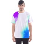 Pink White And Blue Sky Men s Sport Mesh Tee