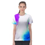 Pink White And Blue Sky Women s Sport Mesh Tee