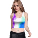 Pink White And Blue Sky Racer Back Crop Top