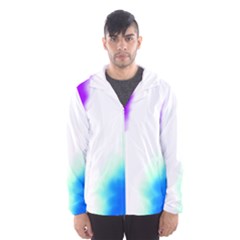 Pink White And Blue Sky Hooded Wind Breaker (men) by TRENDYcouture
