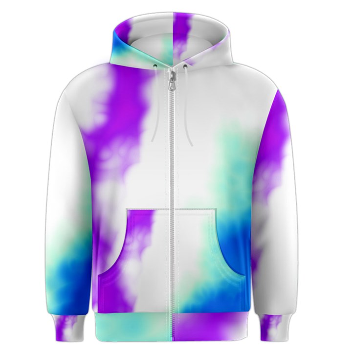 Pink White And Blue Sky Men s Zipper Hoodie
