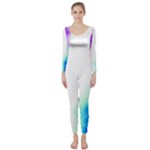 Pink White And Blue Sky Long Sleeve Catsuit