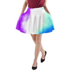 Pink White And Blue Sky A-line Pocket Skirt by TRENDYcouture