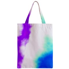 Pink White And Blue Sky Zipper Classic Tote Bag by TRENDYcouture