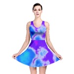 Purple And Blue Clouds Reversible Skater Dress