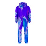 Purple And Blue Clouds Hooded Jumpsuit (Kids)