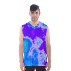 Purple And Blue Clouds Men s Basketball Tank Top by TRENDYcouture