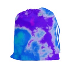 Purple And Blue Clouds Drawstring Pouches (xxl) by TRENDYcouture