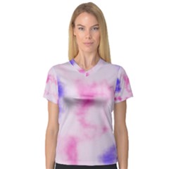 Pink N Purple Women s V-Neck Sport Mesh Tee