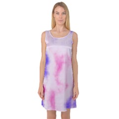 Pink N Purple Sleeveless Satin Nightdress