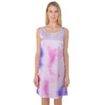 Pink N Purple Sleeveless Satin Nightdress