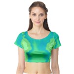 Paradise  Short Sleeve Crop Top (Tight Fit)