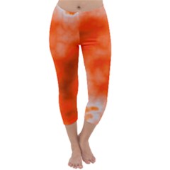 Orange Essence  Capri Winter Leggings  by TRENDYcouture