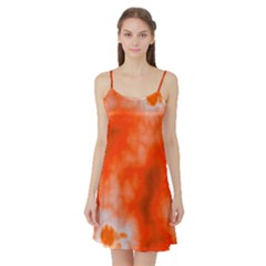 Orange Essence  Satin Night Slip by TRENDYcouture