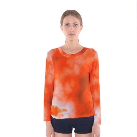 Orange Essence  Women s Long Sleeve Tee by TRENDYcouture