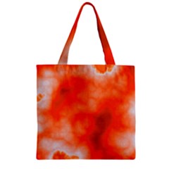 Orange Essence  Zipper Grocery Tote Bag by TRENDYcouture