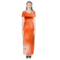 Orange Essence  Short Sleeve Maxi Dress by TRENDYcouture