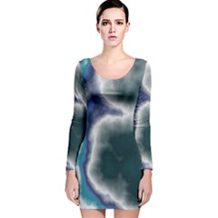 Oceanic Long Sleeve Velvet Bodycon Dress by TRENDYcouture