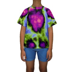 Insane Color Kid s Short Sleeve Swimwear by TRENDYcouture