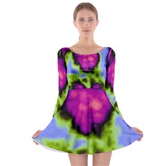 Insane Color Long Sleeve Skater Dress by TRENDYcouture