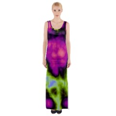 Insane Color Maxi Thigh Split Dress by TRENDYcouture