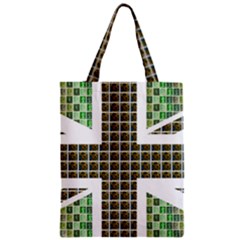 Green Flag Zipper Classic Tote Bag by cocksoupart