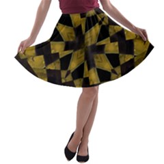 Bold Geometric A-line Skater Skirt by dflcprintsclothing