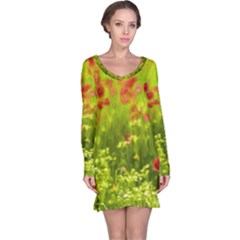 Poppy I Long Sleeve Nightdress by colorfulartwork