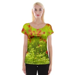 Poppy I Women s Cap Sleeve Top by colorfulartwork