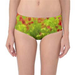 Poppy I Mid-waist Bikini Bottoms by colorfulartwork
