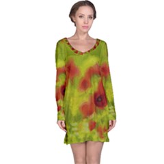 Poppy Iii Long Sleeve Nightdress by colorfulartwork