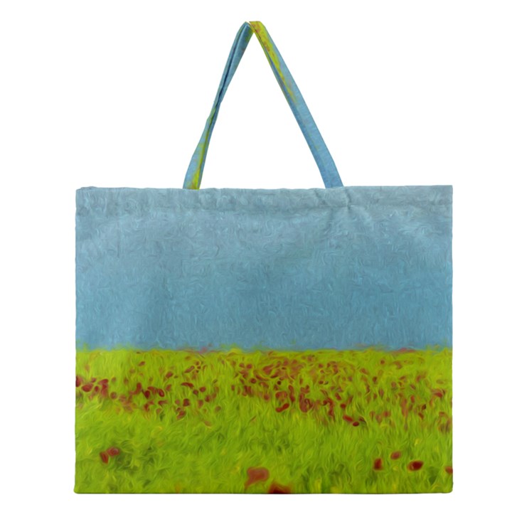 Poppy IV Zipper Large Tote Bag