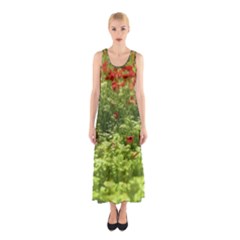 Poppy V Sleeveless Maxi Dress by colorfulartwork