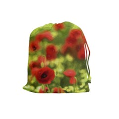 Poppy Vi Drawstring Pouches (large) 