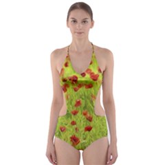 Poppy Viii Cut-out One Piece Swimsuit by colorfulartwork