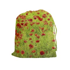 Poppy Viii Drawstring Pouches (extra Large) by colorfulartwork