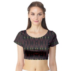 Blax In Color Short Sleeve Crop Top (tight Fit)