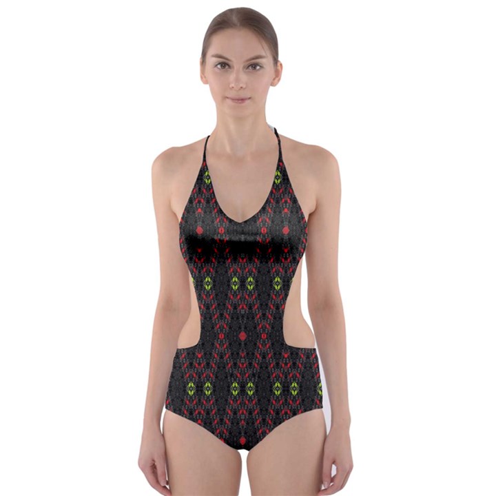 BLAX N COLOR Cut-Out One Piece Swimsuit
