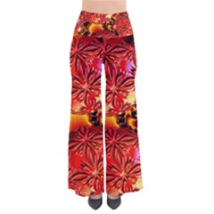  Flame Delights, Abstract Red Orange Women s Chic Palazzo Pants by DianeClancy