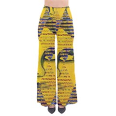 Conundrum Ii, Abstract Golden & Sapphire Goddess Women s Chic Palazzo Pants by DianeClancy